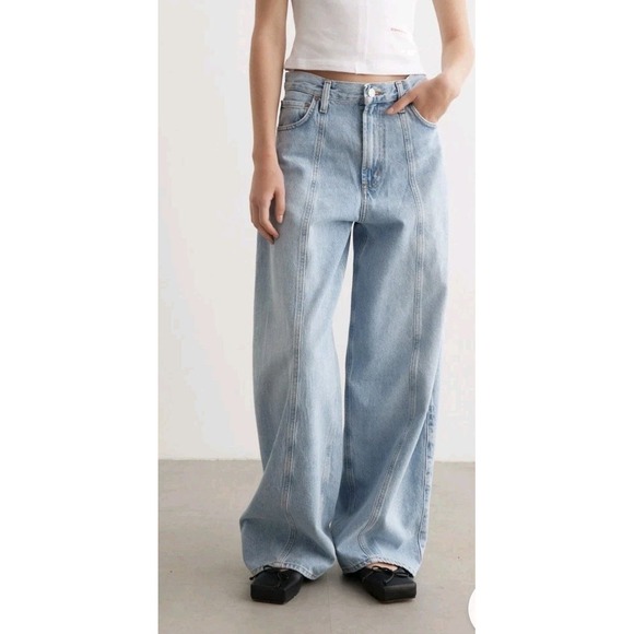Agolde Kristen Jeans Curved Leg High‎ Waist Woman Exposure Blue Size 34